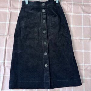 Corduroy midi skirt